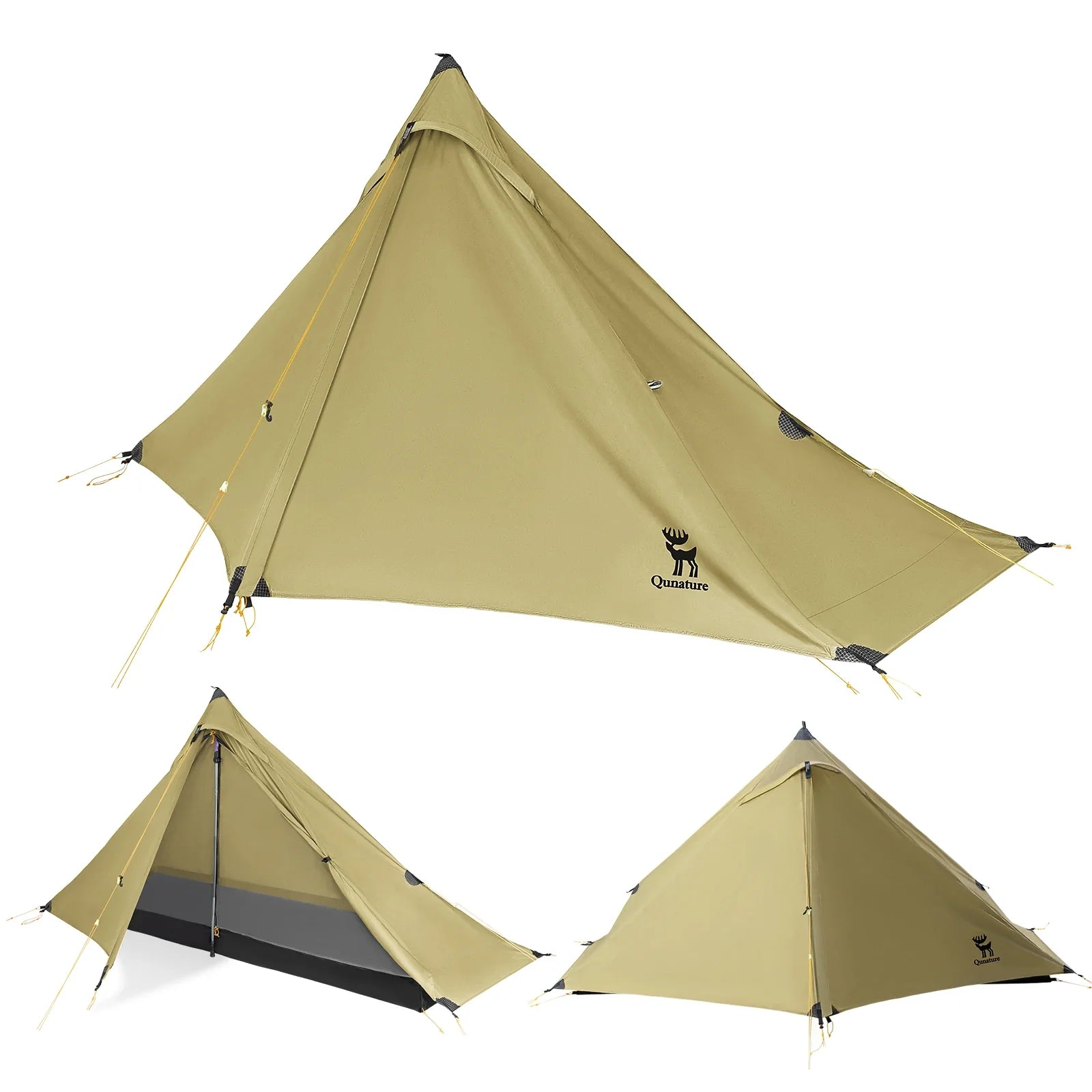 Qunature Ultralight Tent Rodless Rainproof Easy Setup for Outdoor Camp