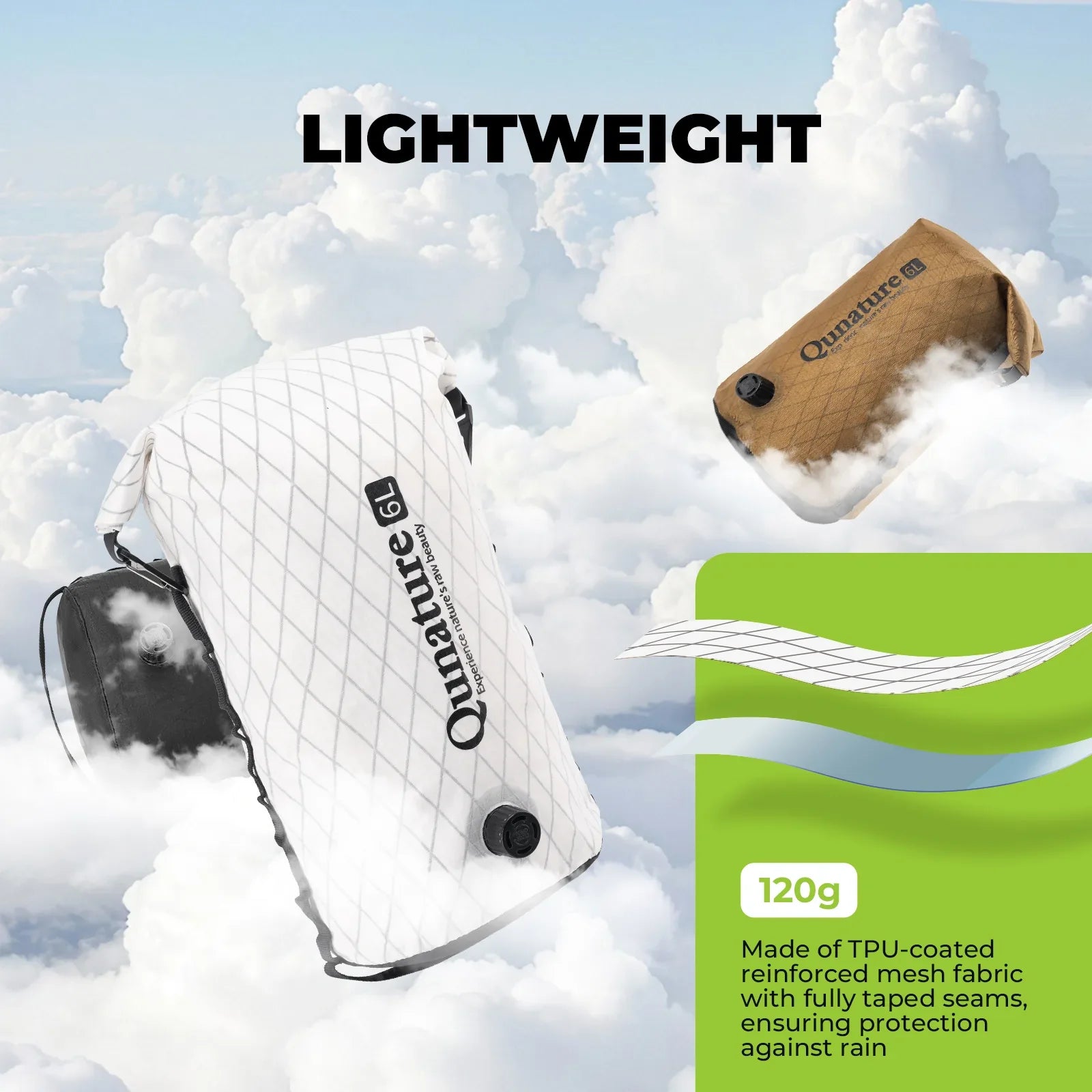 Lightweight product with cloud background and Onnature branding