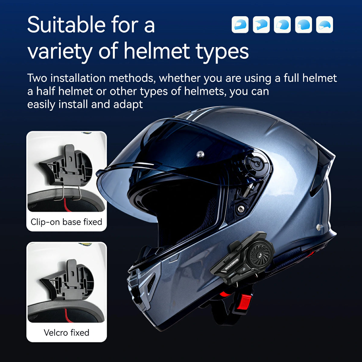 best bluetooth road bike helmet R1 Motorcycle Bluetooth Headset, Helmet Speakers Communication IP56  Waterproof Hands-Free Call/Music/GPS HD Stereo Loud Sound Headphone