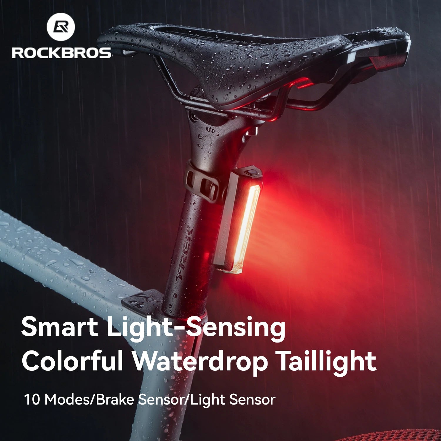 RB02 colorful bicycle tail light with 10 lighting modes