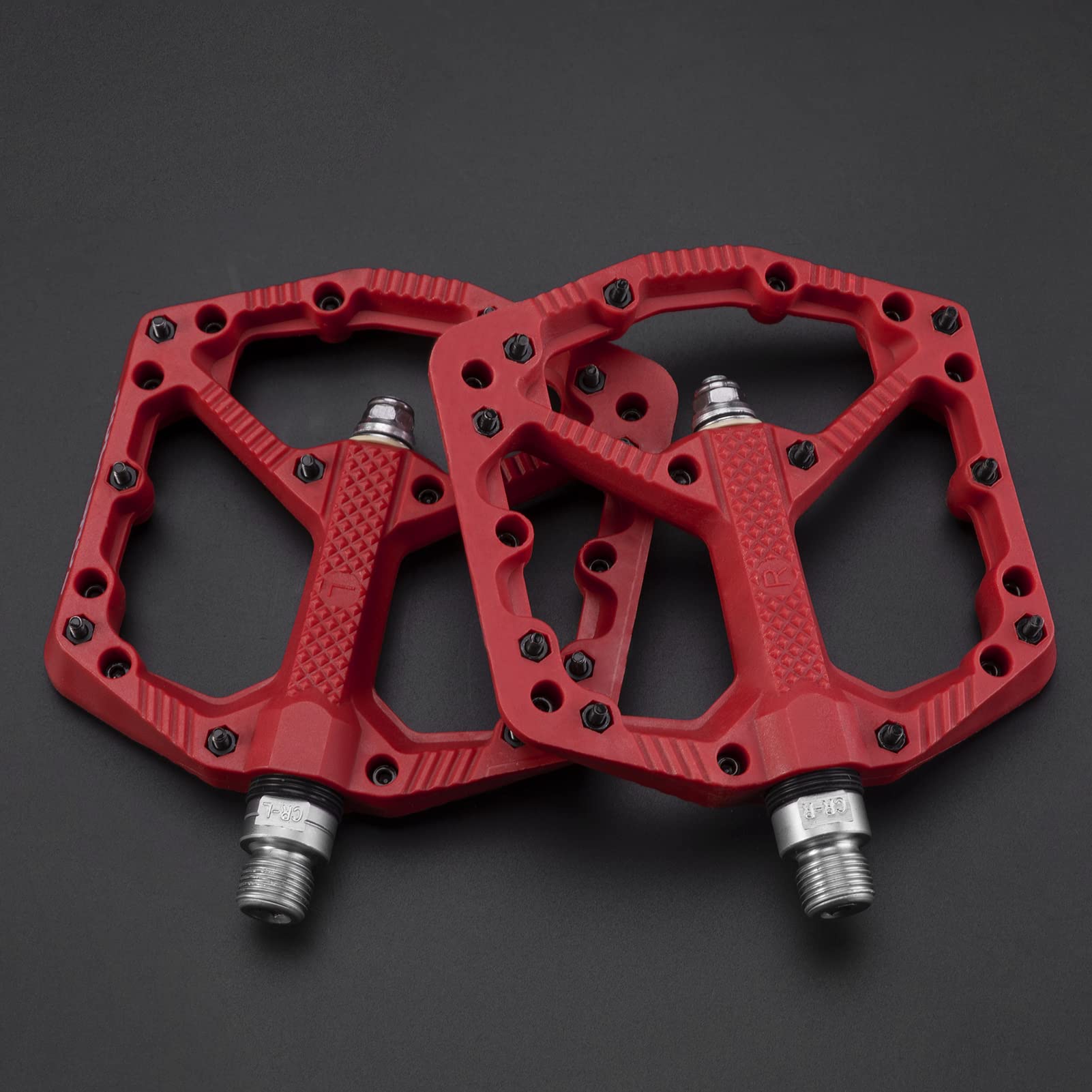 ROCKBROS Mountain Bike Pedals Flat MTB Pedals Nylon Fiber Bicycle Platform Pedals - ROCKBROS