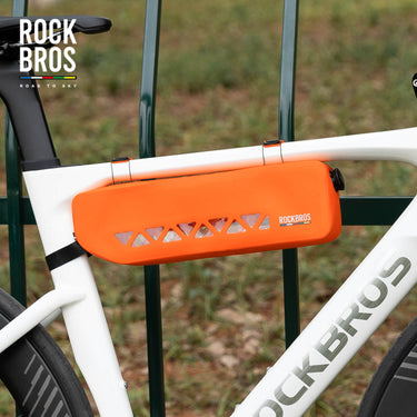 road to sky 100% waterproof bike frame bag model as-142 with secure storage #Color_Orange