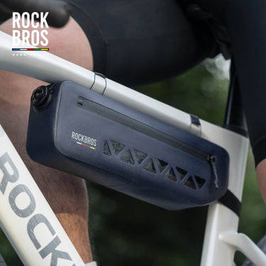 road to sky 100% waterproof bike frame bag model as-142 with secure storage #Color_Blue