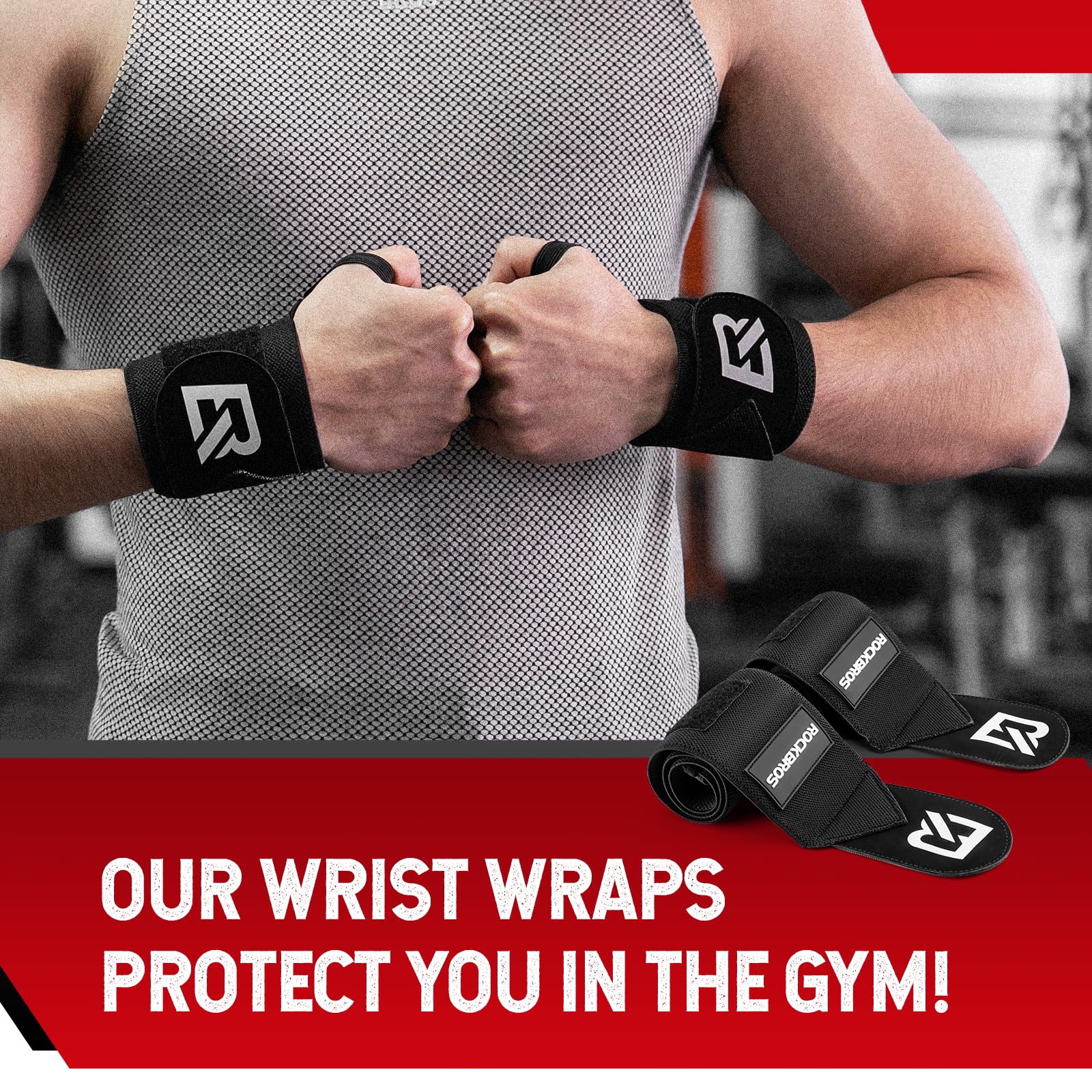 rockbros-22”-wrist-wraps-with-thumb-loop-premium-quality-for-weightlifting