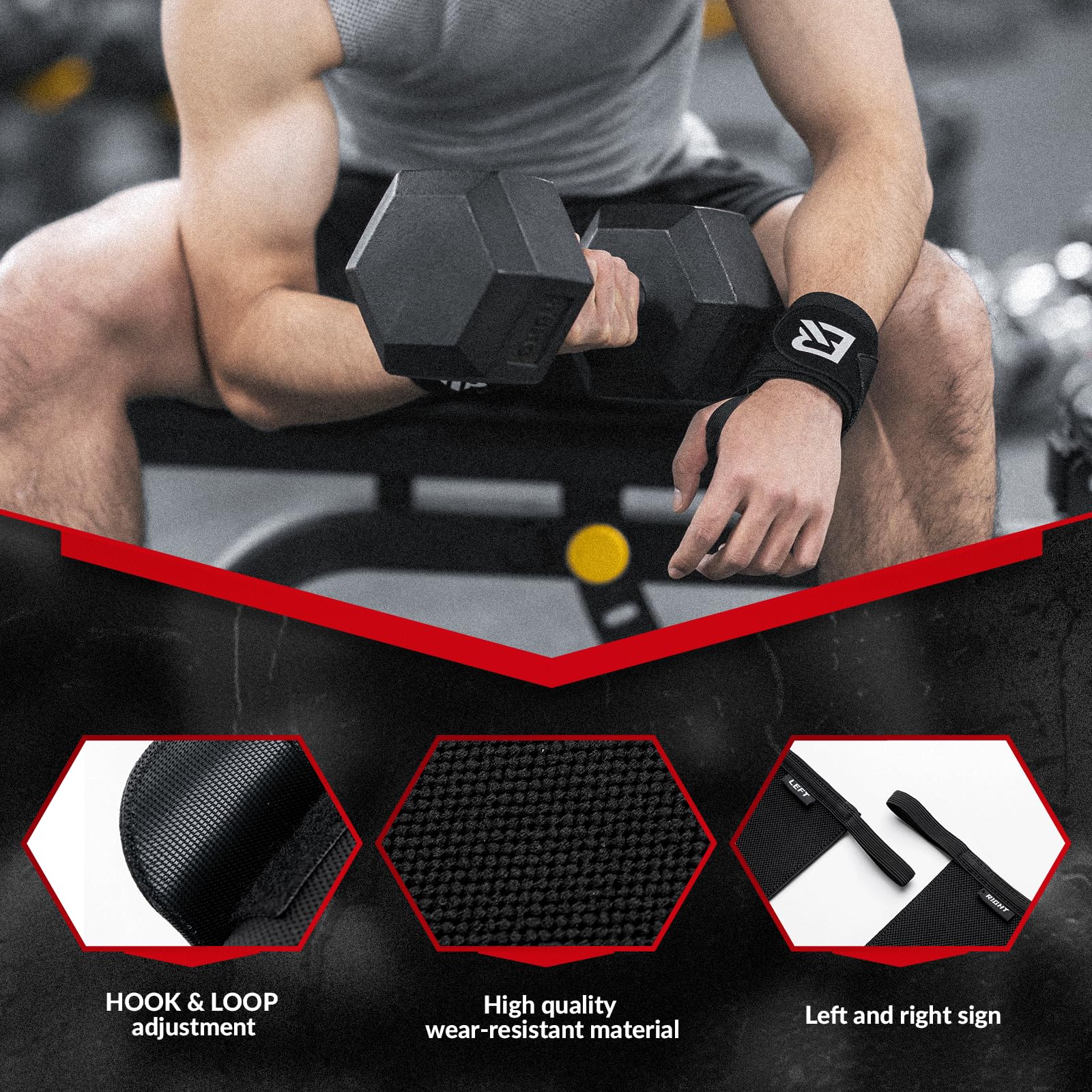 rockbros-22”-wrist-wraps-with-thumb-loop-premium-quality-for-weightlifting