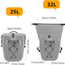 waterproof grey panniers 32l#color_grey