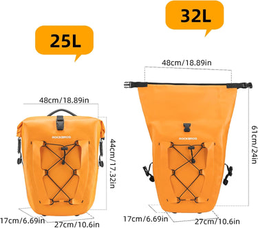 waterproof orange panniers 32l#color_orange