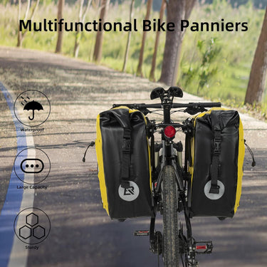 rockbros yellow cycling panniers#color_yellow