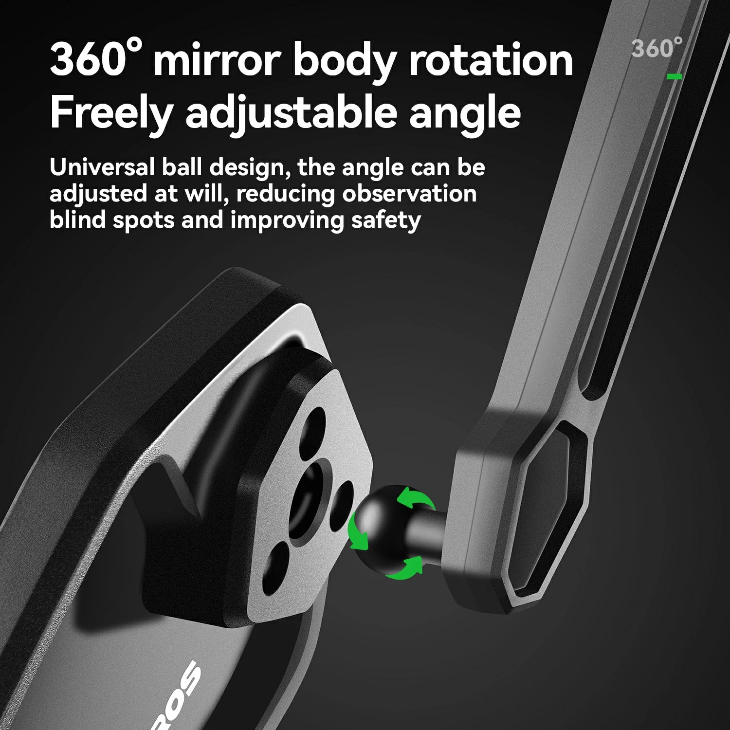 ROCKBROS Adjustable Handlebar Bike Rearview Mirror Mirror with Anti-Glare Glass