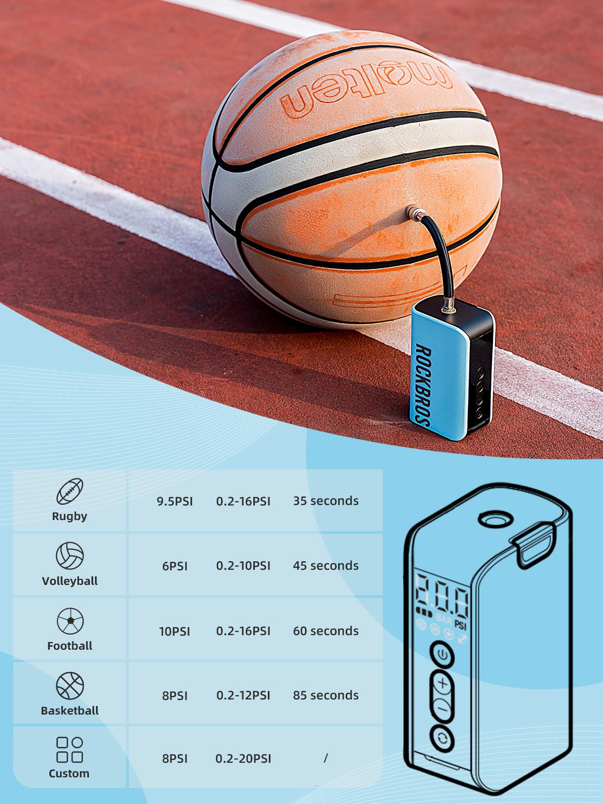 rockbros-as3-electric-smart-air-portable-fast-ball-pump-with-precise-pressure-gauge