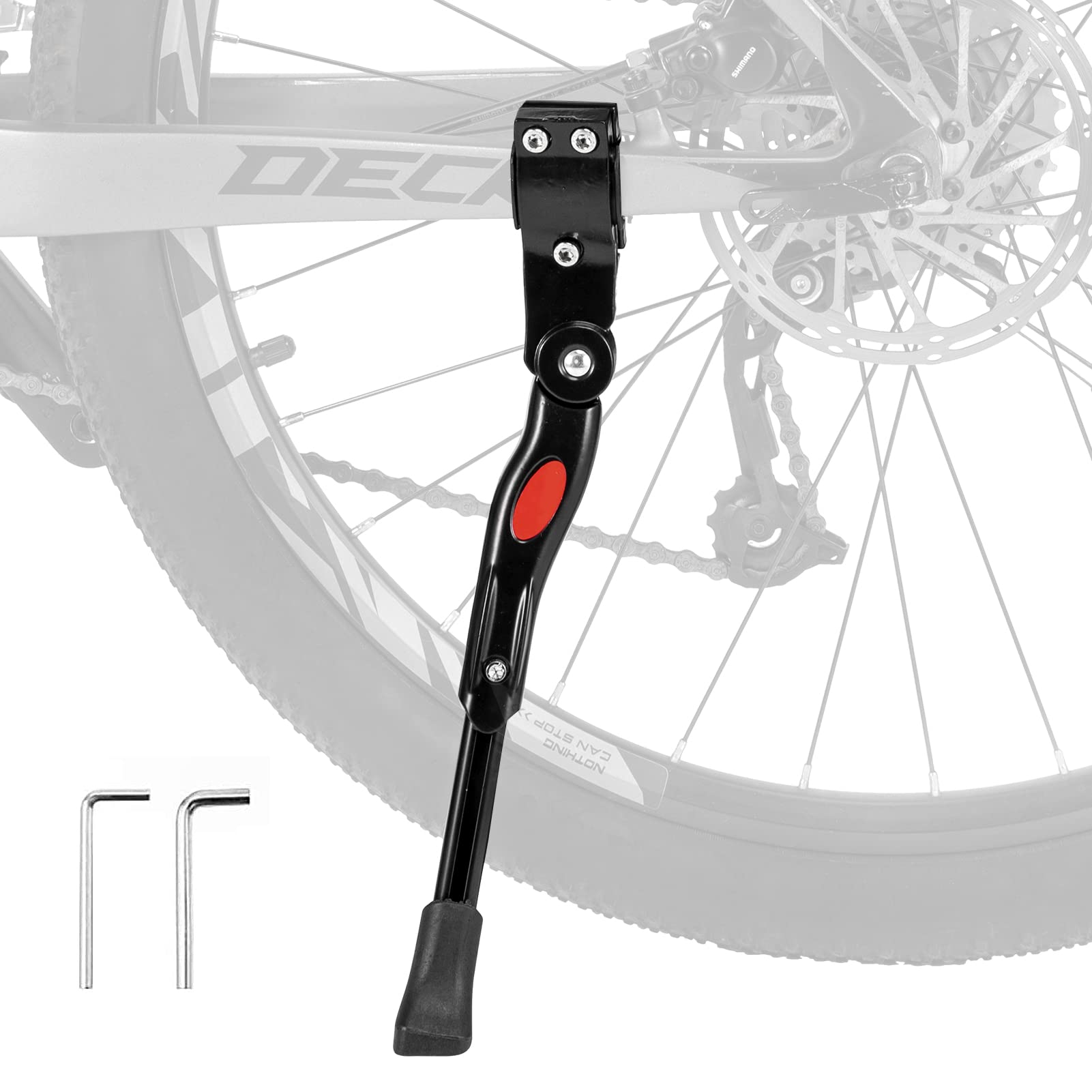 ROCKBROS Bike Kickstand Adjustable Rear Mount Aluminium Alloy Kickstand for 22''-28'' Mountain Bikes/Road Bikes 