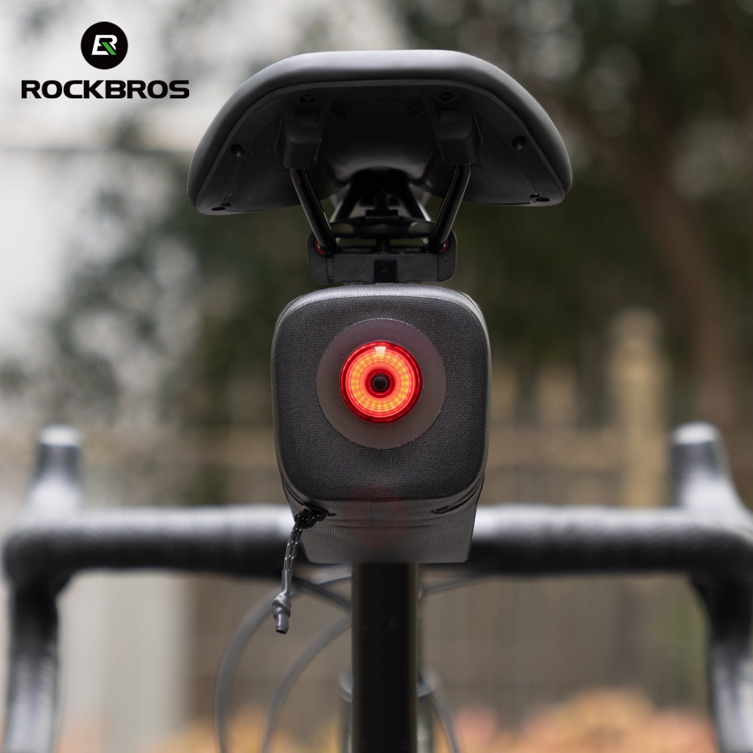 ROCKBROS Bike Saddle Bag Waterproof with Brake Sensor Tail Light