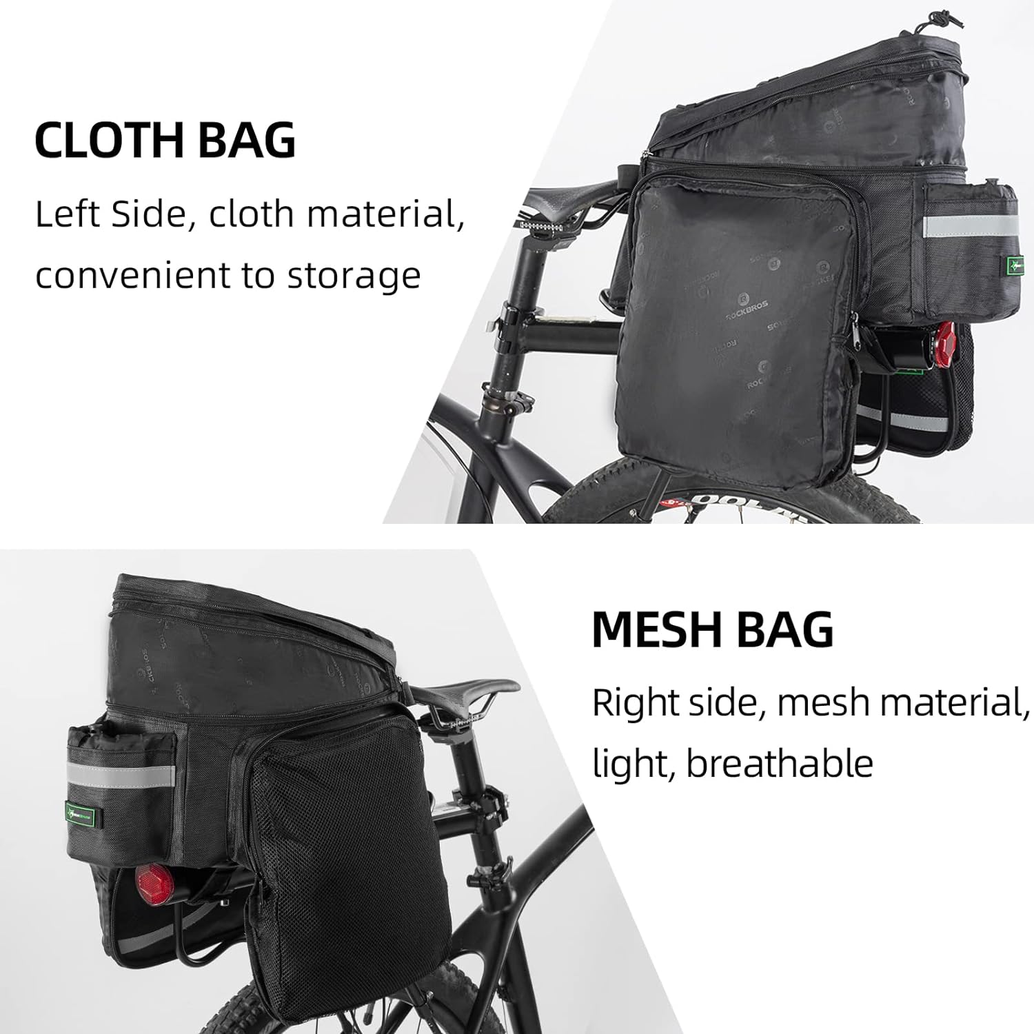 expandable bike trunk bag