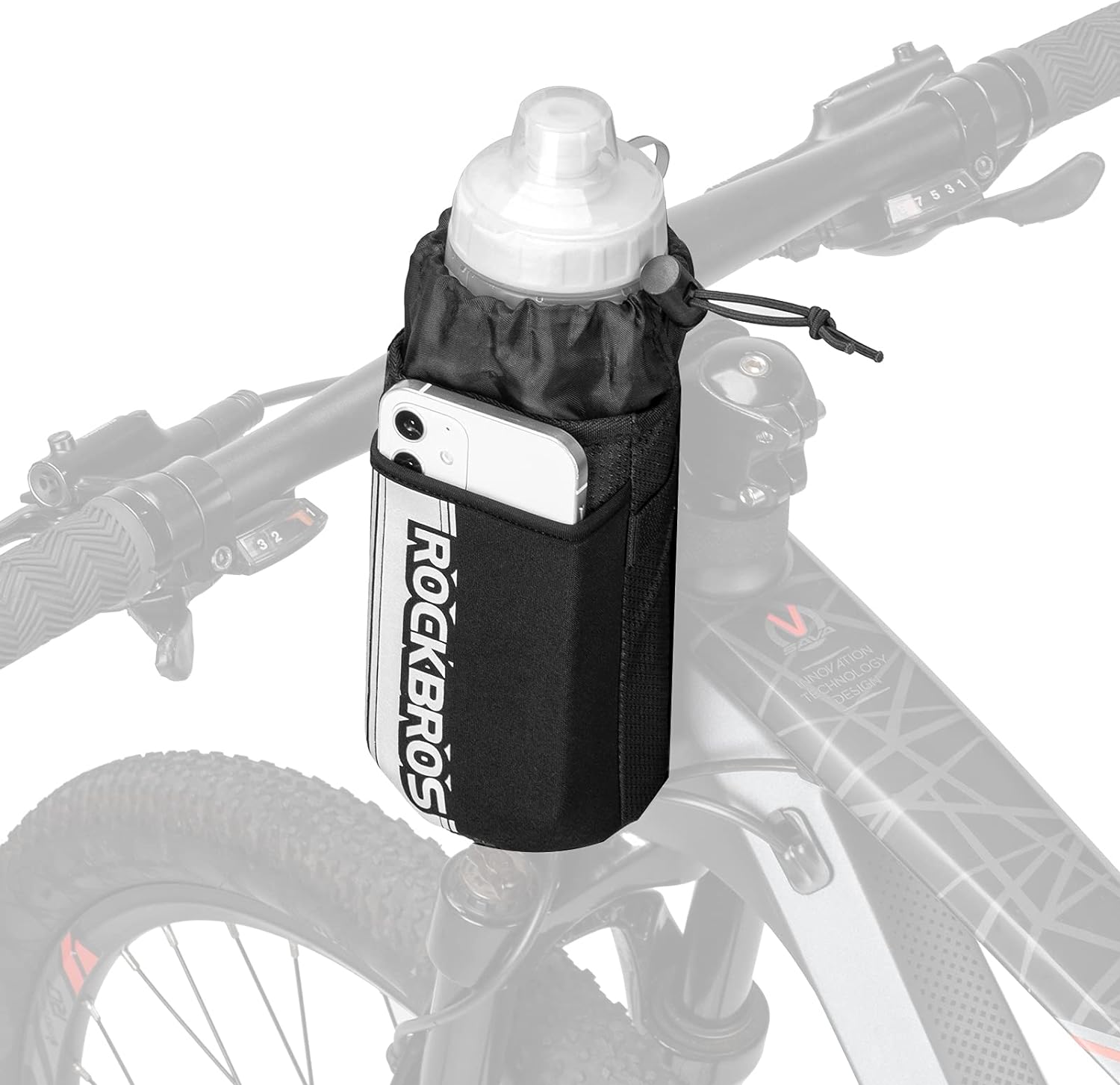 Bike Water Bottle Holder Bag Handlebar Stem Bag