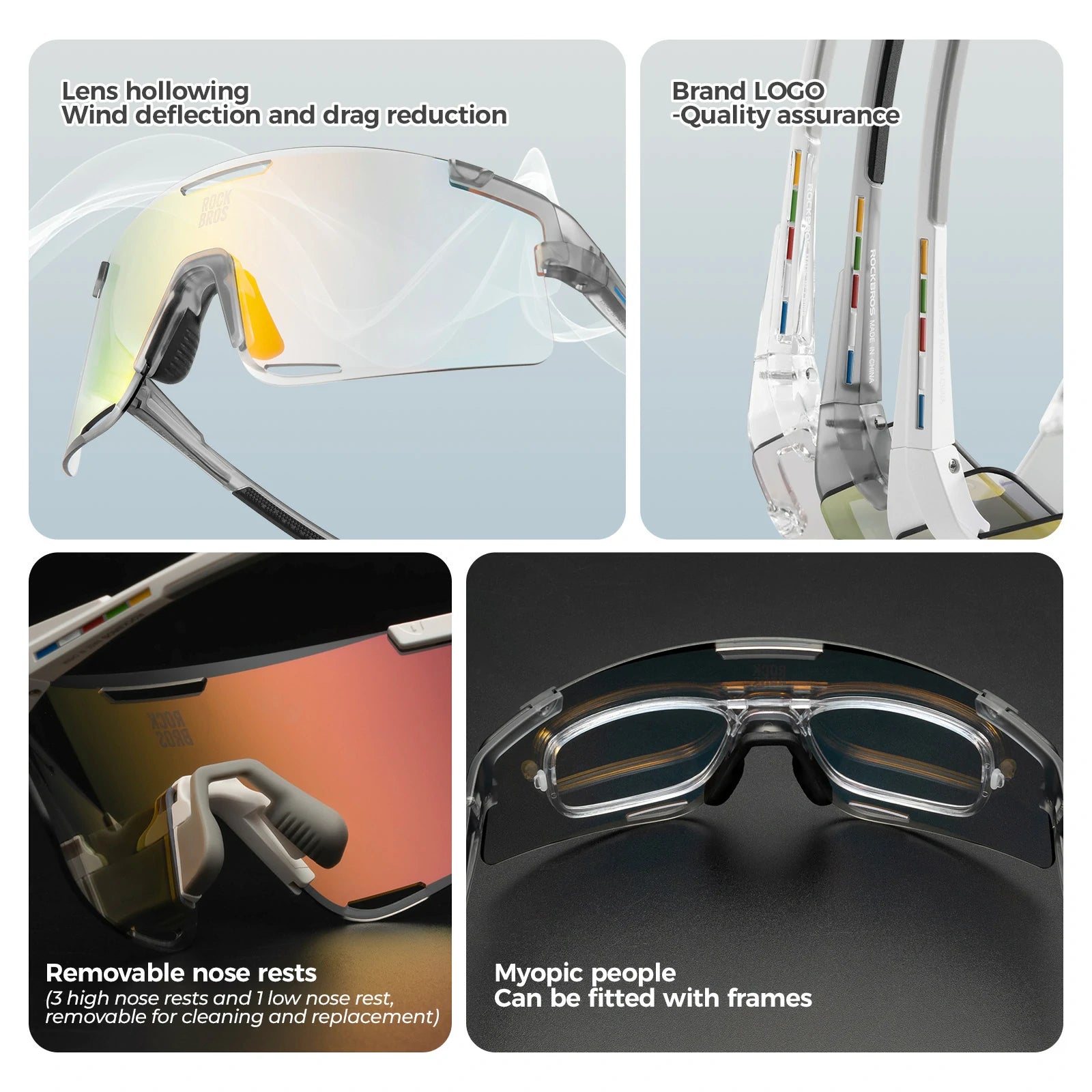 Lightweight Photochromic Cycling Glasses with Polarized Lenses