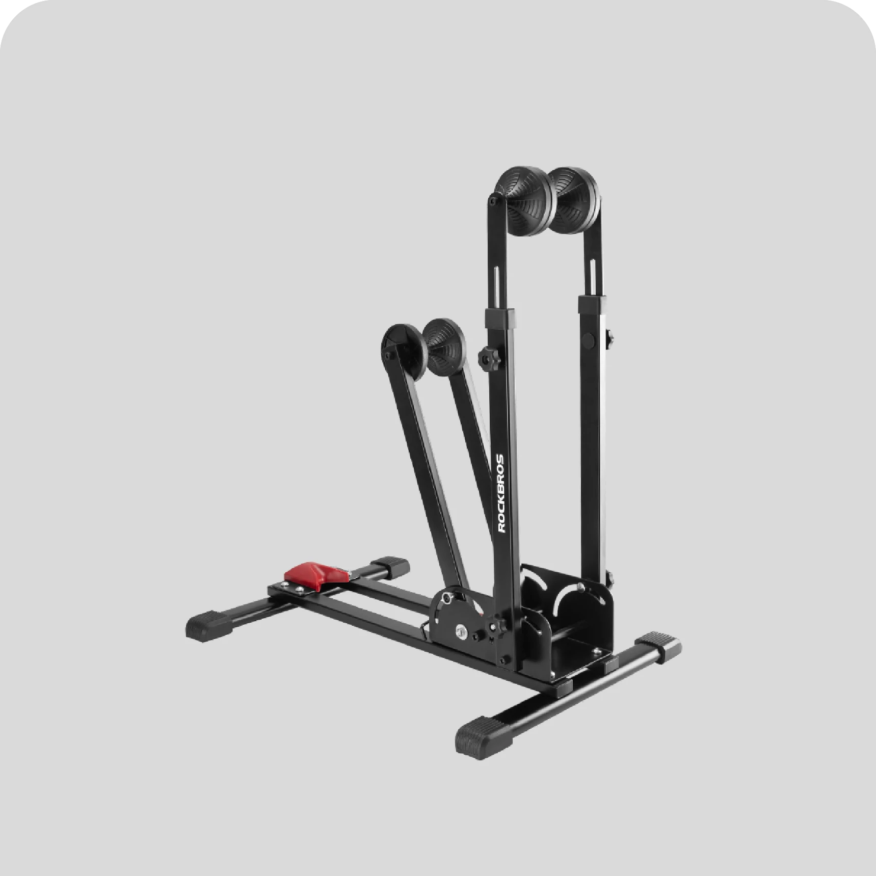 ROCKBROS Black bike stand on a light gray background