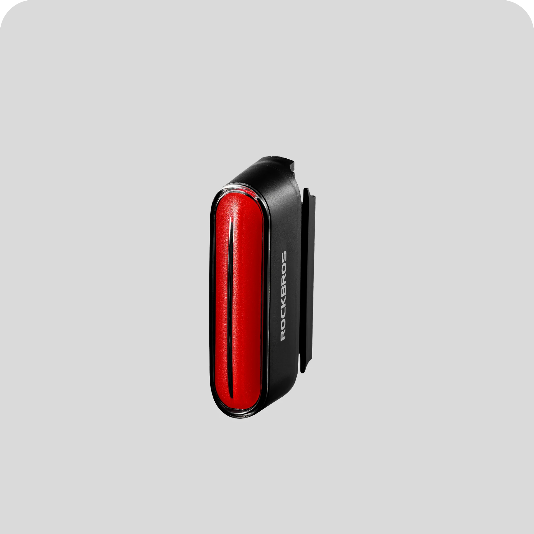 ROCKBROS Red and black bike light on a gray background