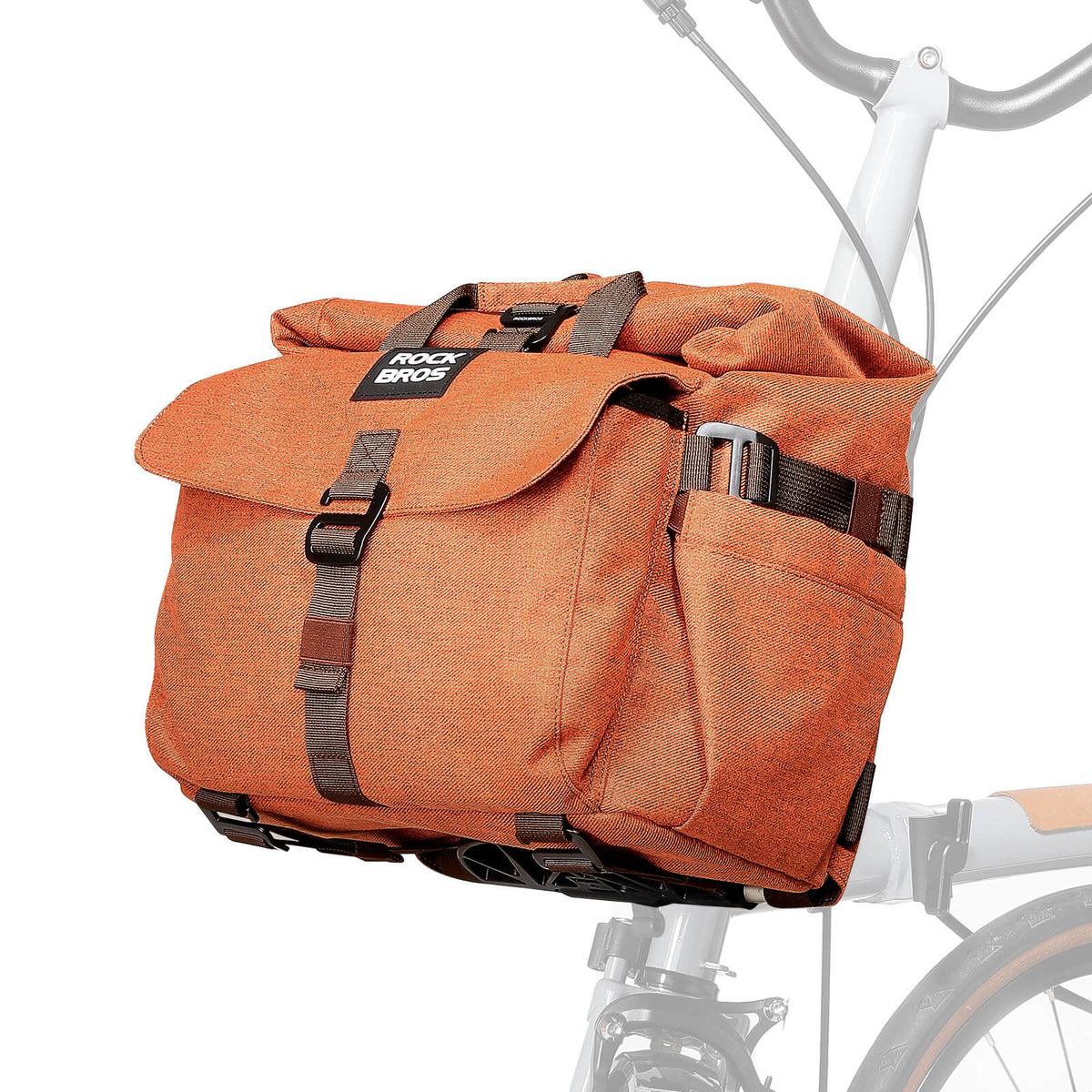 google bike mini backpack ROCKBROS Folding Handlebar Bag Backpack, Orange Color:Sonoma Grey JanSport Hatchet 28L Backpack Cody Foster & Co Polyester + Nylon Frame
