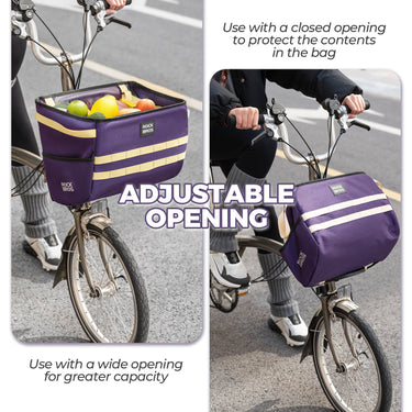 rockbros folding bike handlebar bag w016 multifunctional basket bag for convenient front storage