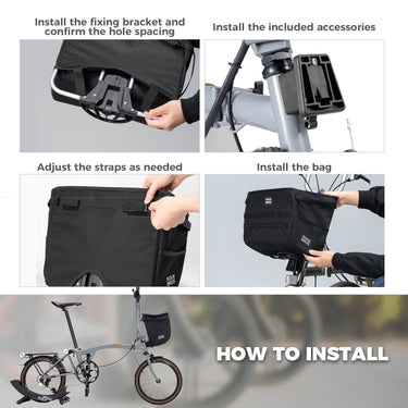 rockbros folding bike handlebar bag w016 multifunctional basket bag for convenient front storage