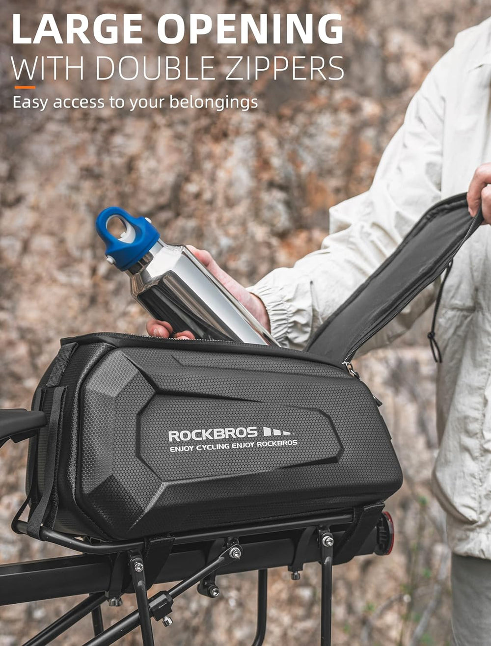 Ultimate 9L Hard Shell Bike Rack Bag | Waterproof Commuting