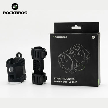 ROCKBROS magnetic strap-type bike water bottle cage, offering secure and quick access with an innovative magnetic attachment system.