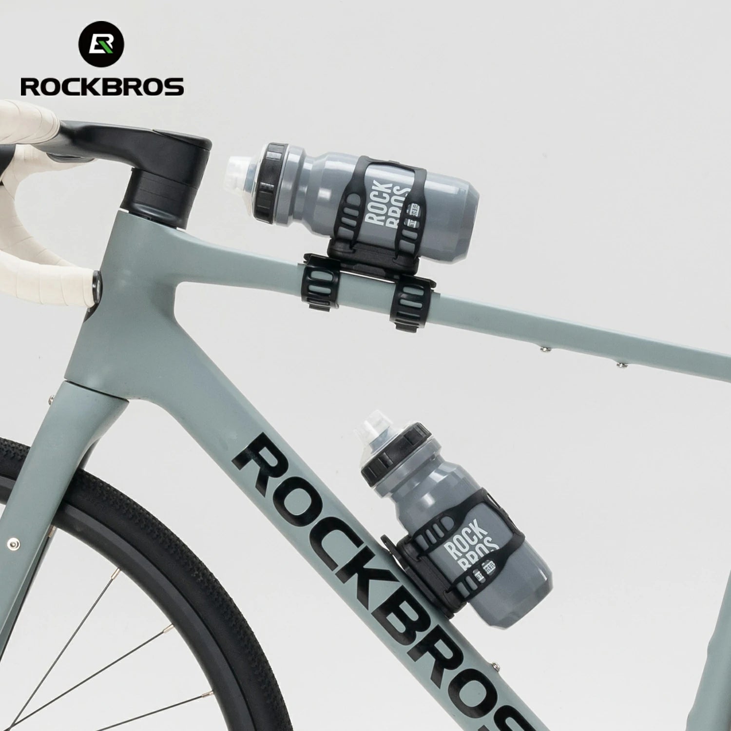 ROCKBROS magnetic strap-type bike water bottle cage, offering secure and quick access with an innovative magnetic attachment system.