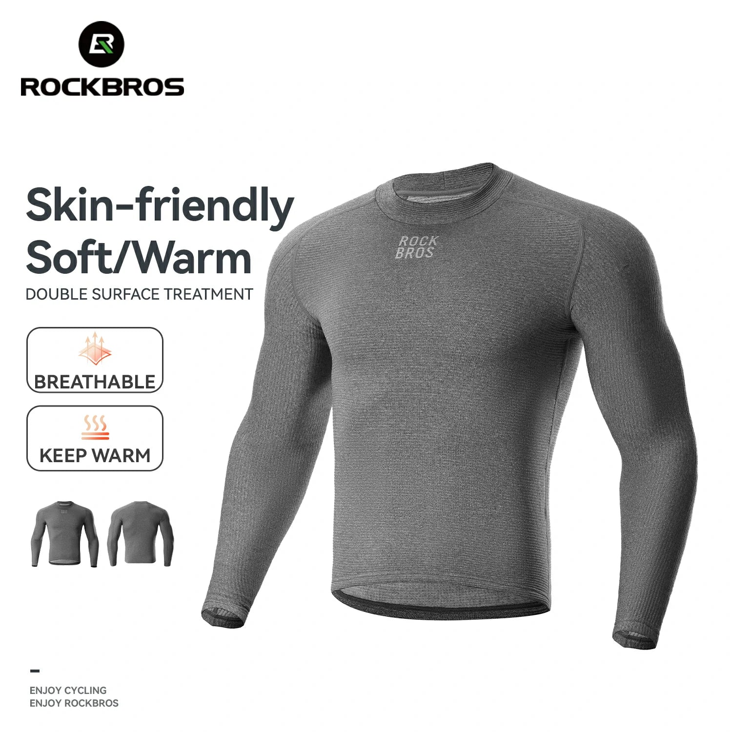 warm fleece base layer for men cycling shirt