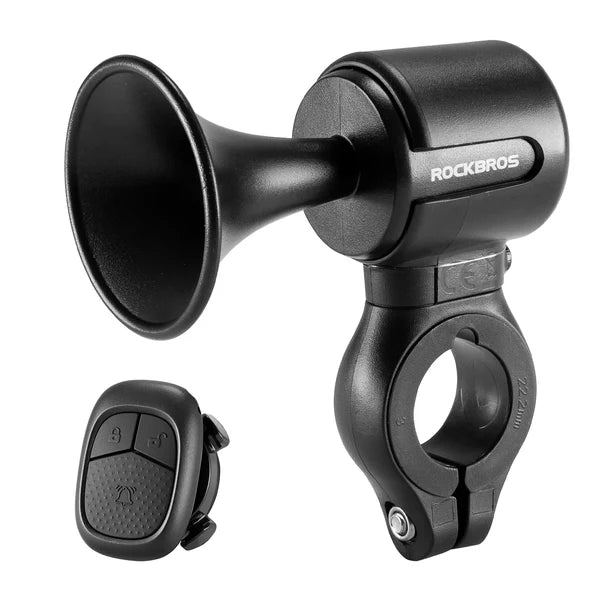 ROCKBROS Compact water-resistant electric bike bell with flexible silicone handlebar mount
#Color_Black