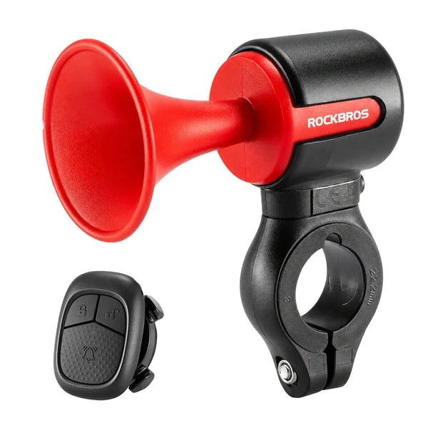 ROCKBROS Compact water-resistant electric bike bell with flexible silicone handlebar mount
#Color_Red