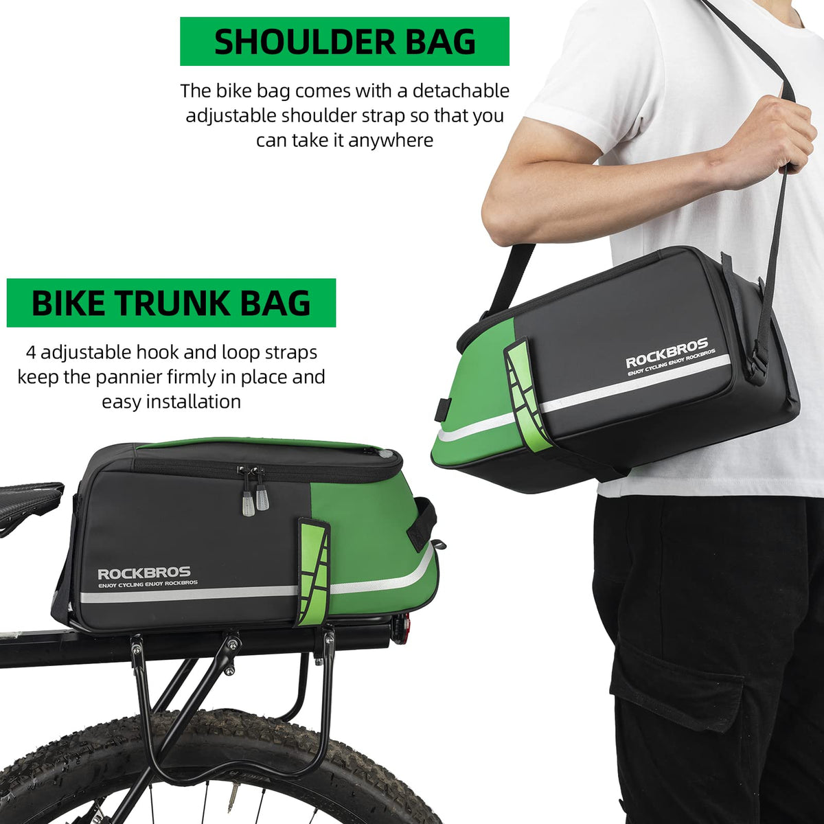 cycling rain gear bag Reflective Bike Rear Rack Bag