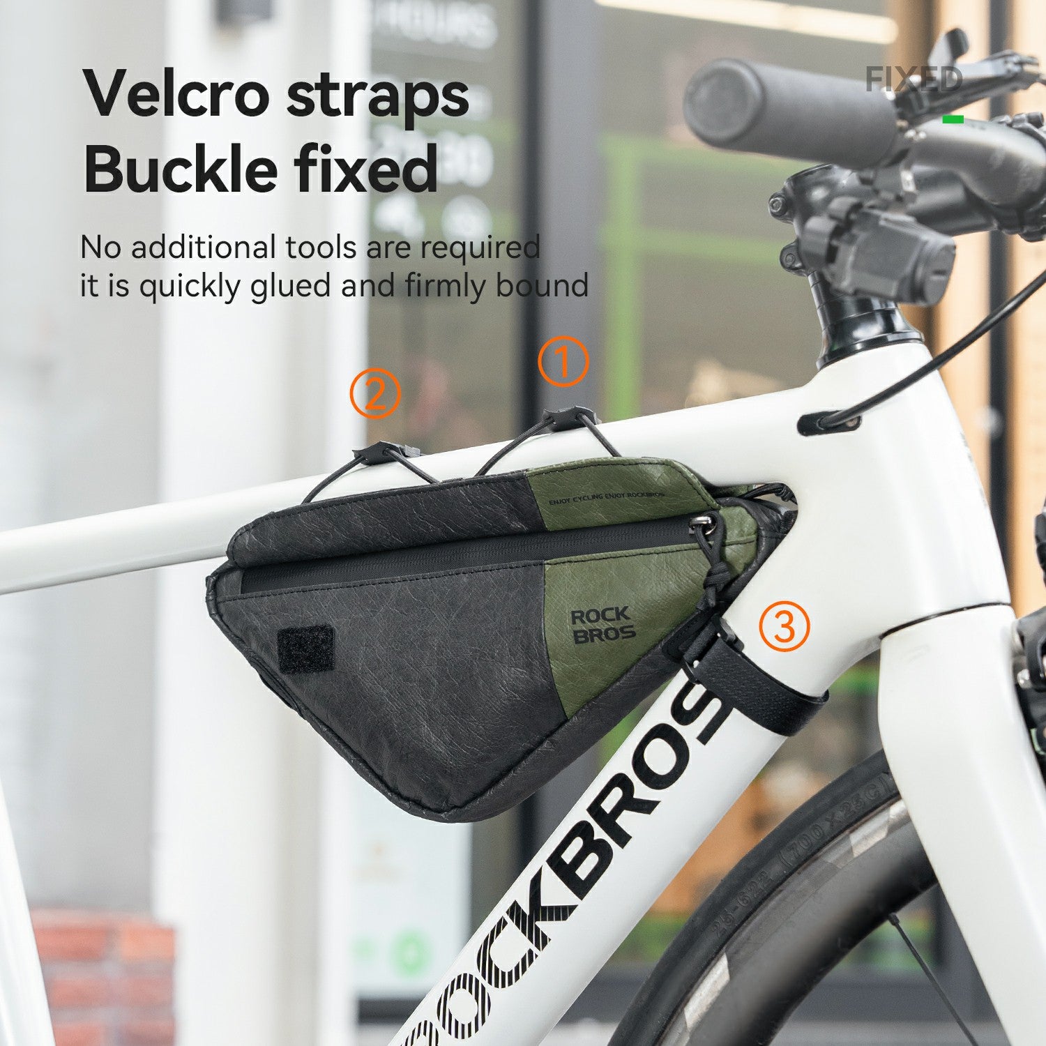rockbros tyvek waterproof triangle bag for road bike