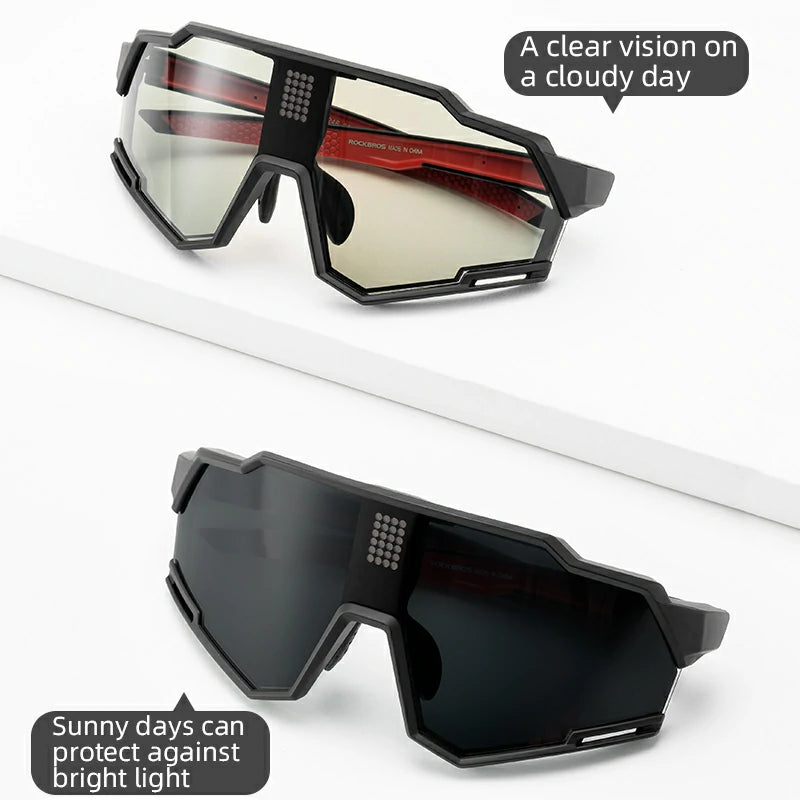 rockbros electronic photochromic sunglasses 