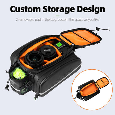 waterproof carbon leather bike bag