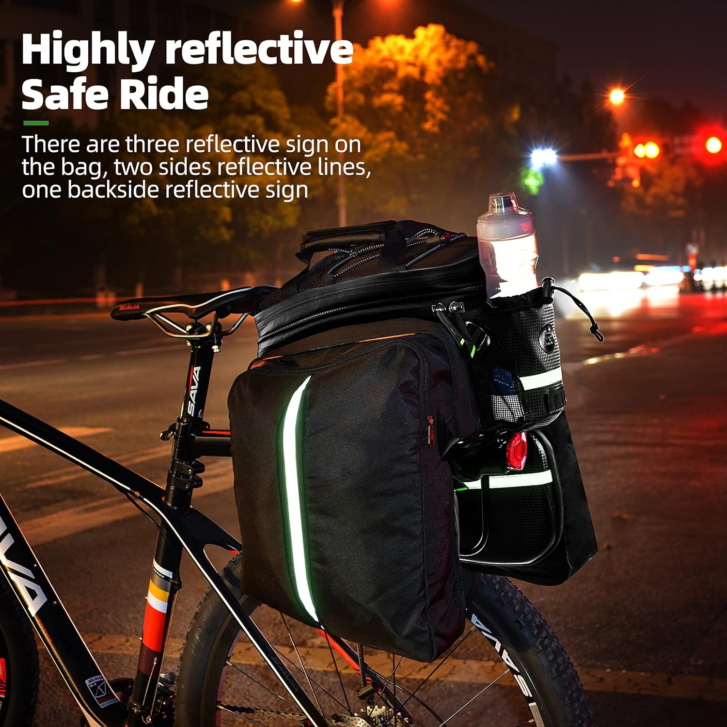ROCKBROS 9L Waterproof Large Rear Seat Bag For MTB Road Bike - Trunk Rack Bag