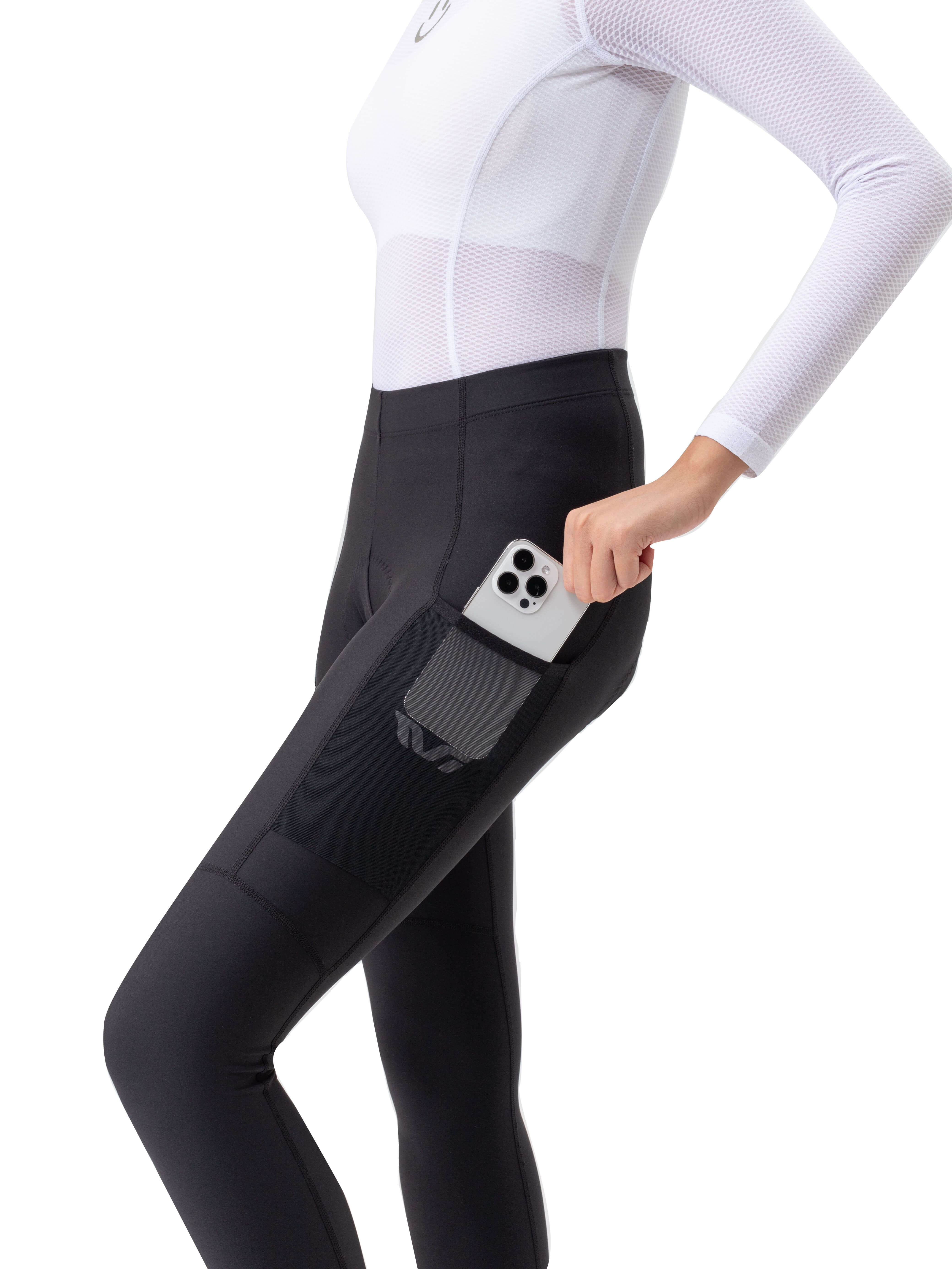 Women's lightweight thermal cycling tights for fall and winter rides ¨C breathable, insulated, and flexible fit