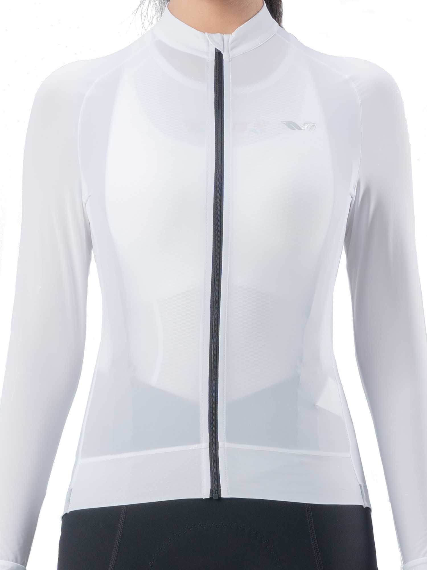 ROCKBROS women¡¯s TVI lightweight cooling long-sleeve cycling jersey
#Color_White