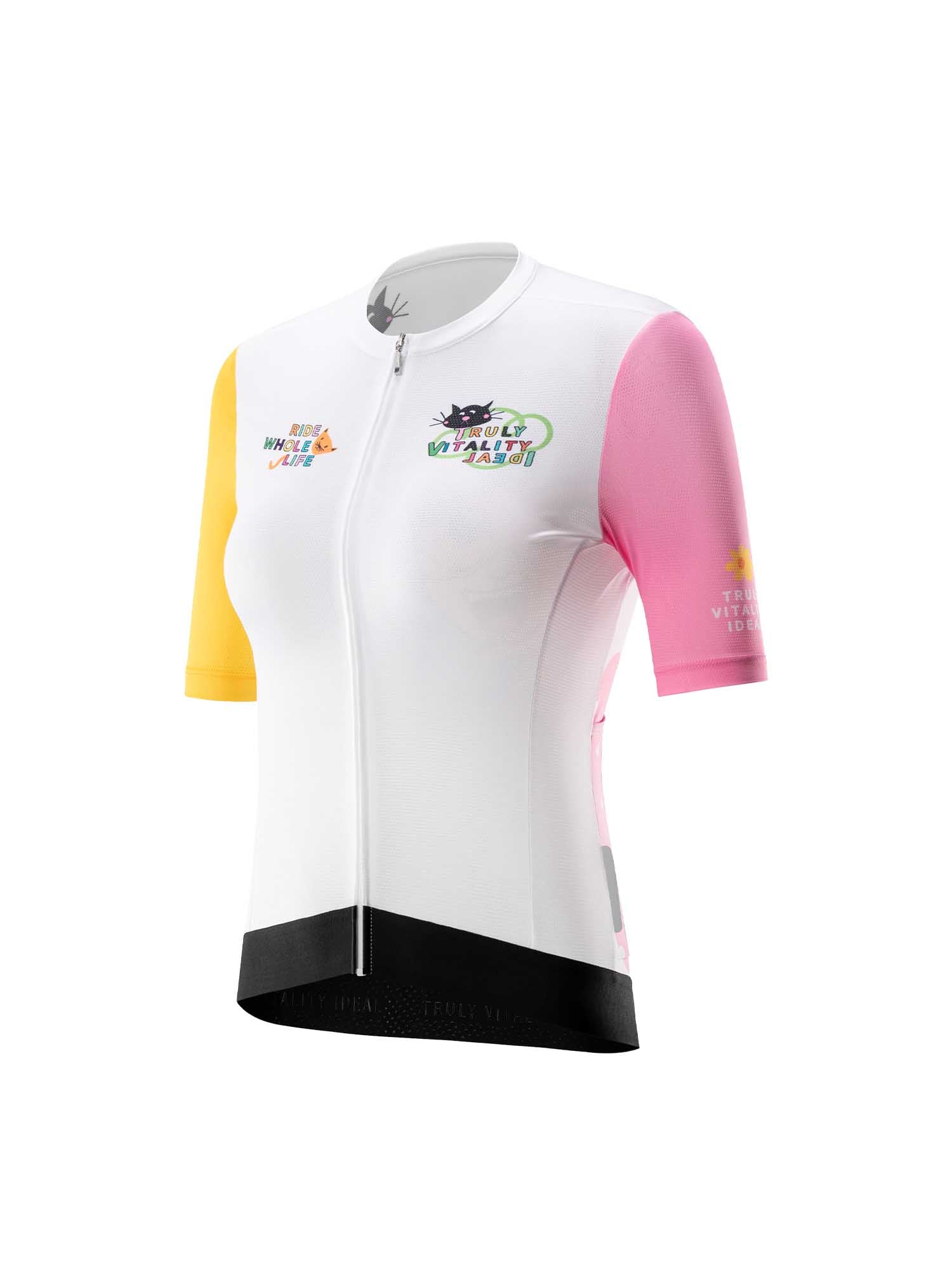 Women¡¯s ROCKBROS Vibrant Vacation short-sleeve cycling jersey in TVI fit