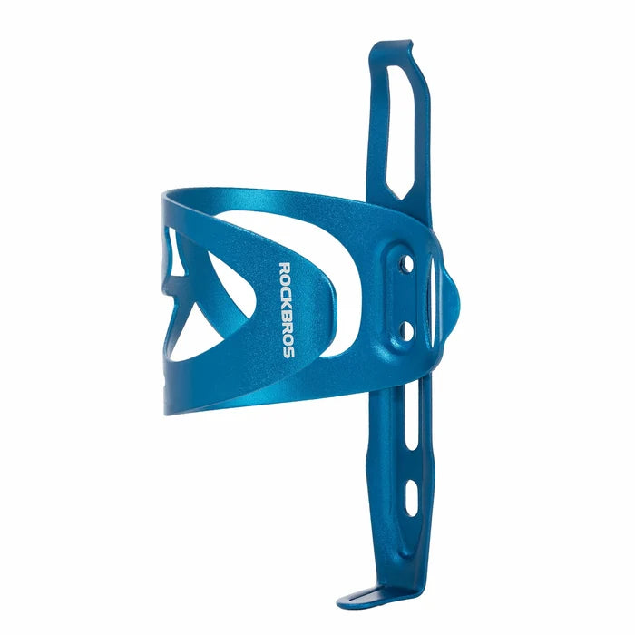 ROCKBROS Aluminum side-load bike water bottle cage with lightweight hollow design
#Color_Blue