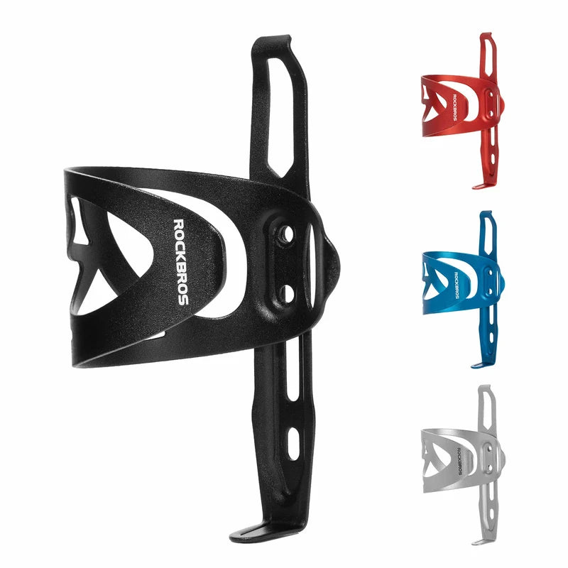 ROCKBROS Aluminum side-load bike water bottle cage with lightweight hollow design
#Color_Black