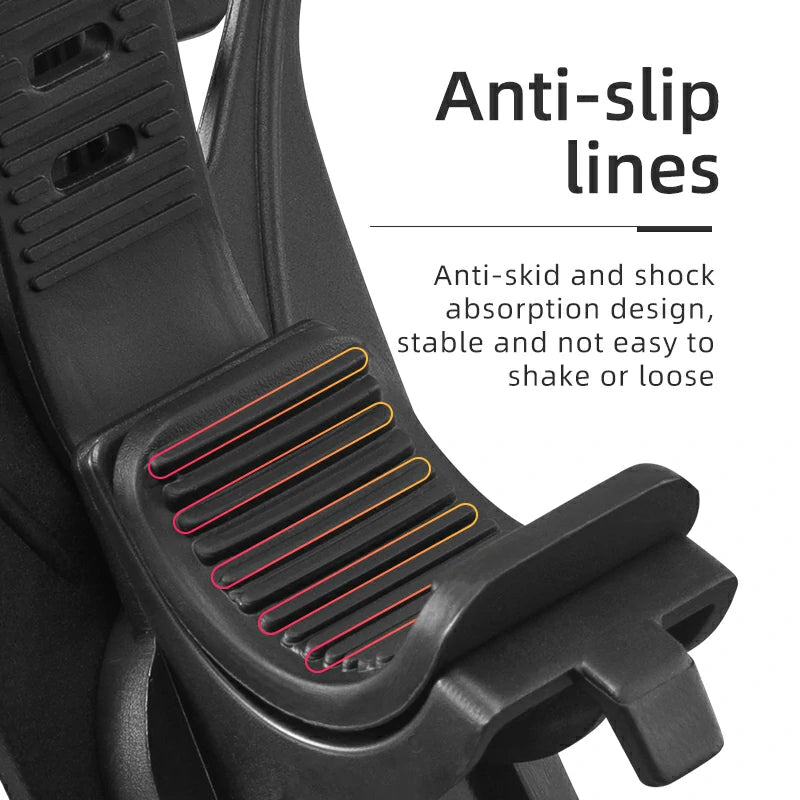 Silicone Phone Holder for Bikes, Strollers– Fits 4.0" to 6.7" Phones, 360° Rotation