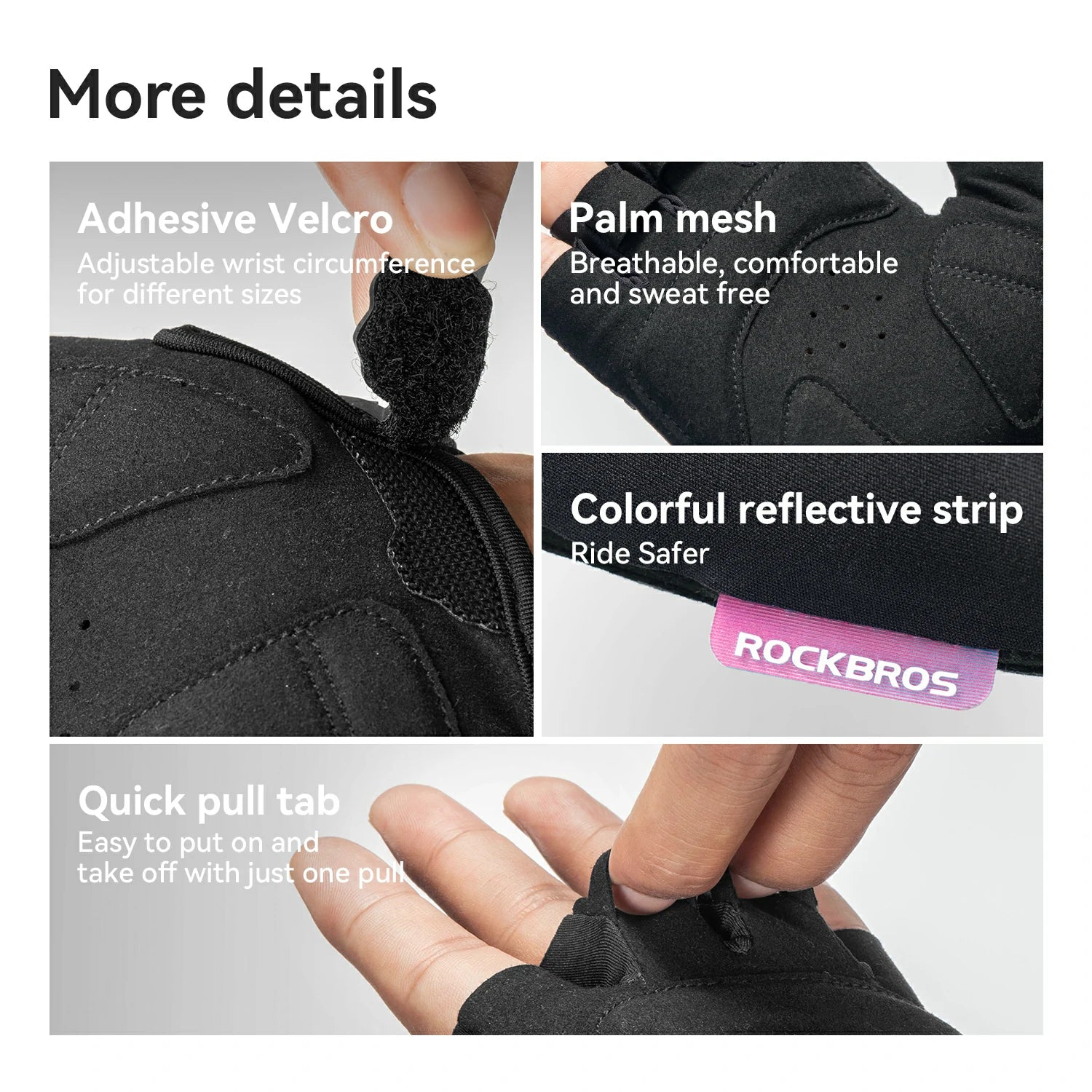 Skeleton Fingerless Cycling Gloves – Padded Half-Finger Bike Gloves