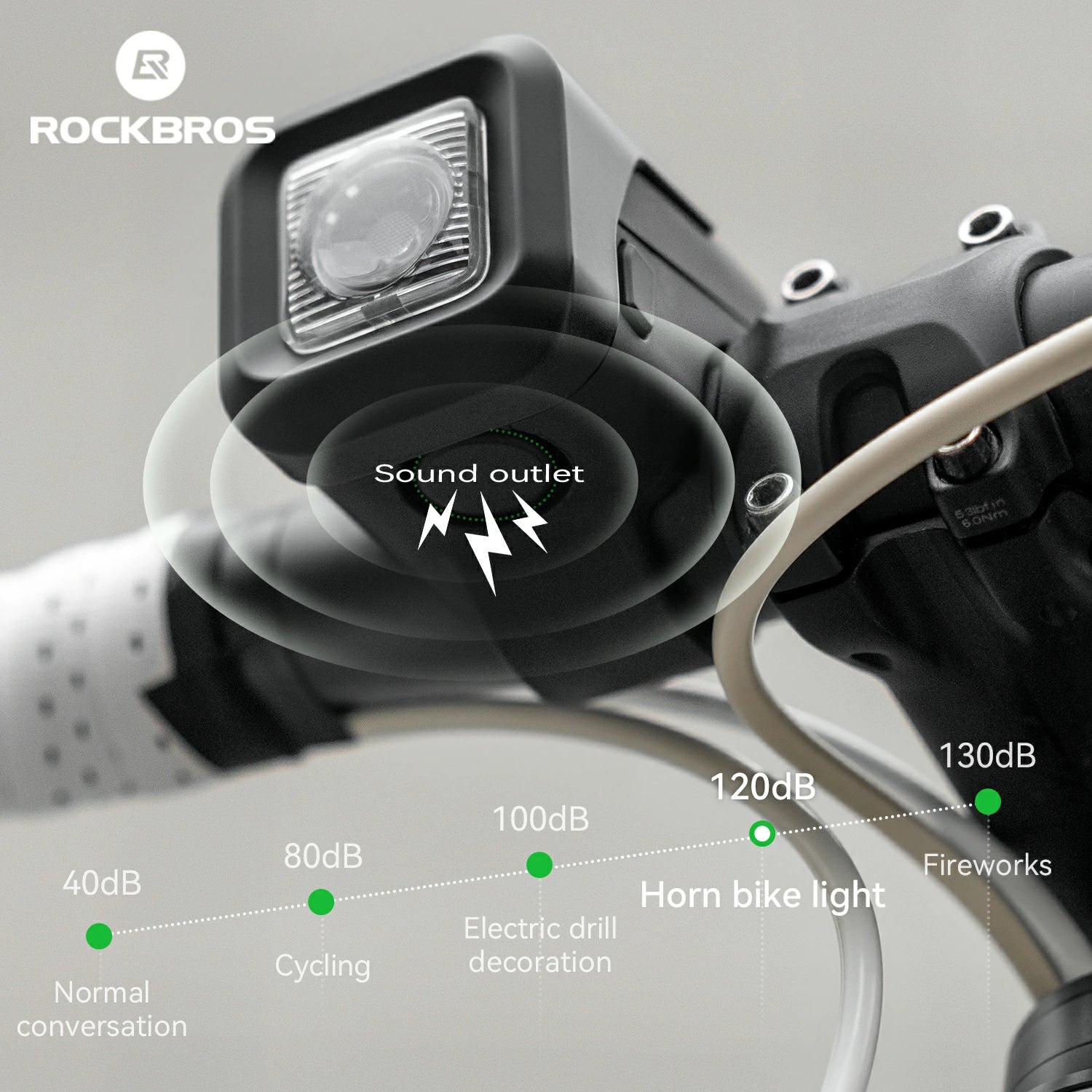 ROCKBROS SKL01 Bike Horn Front Light - Thumbnail 4