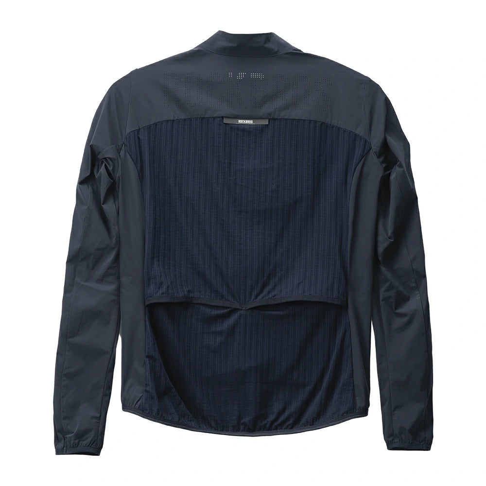 Dark blue jacket with a textured pattern on a white background #color_Blue