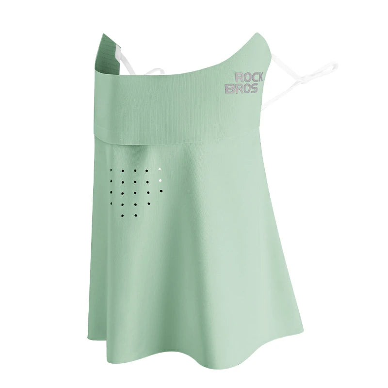 Cooling Ice Silk UV Protection Face Mask #color_green