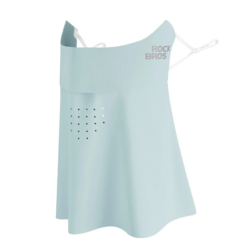 Light blue mask with 'RockBros' branding on a white background #color_blue