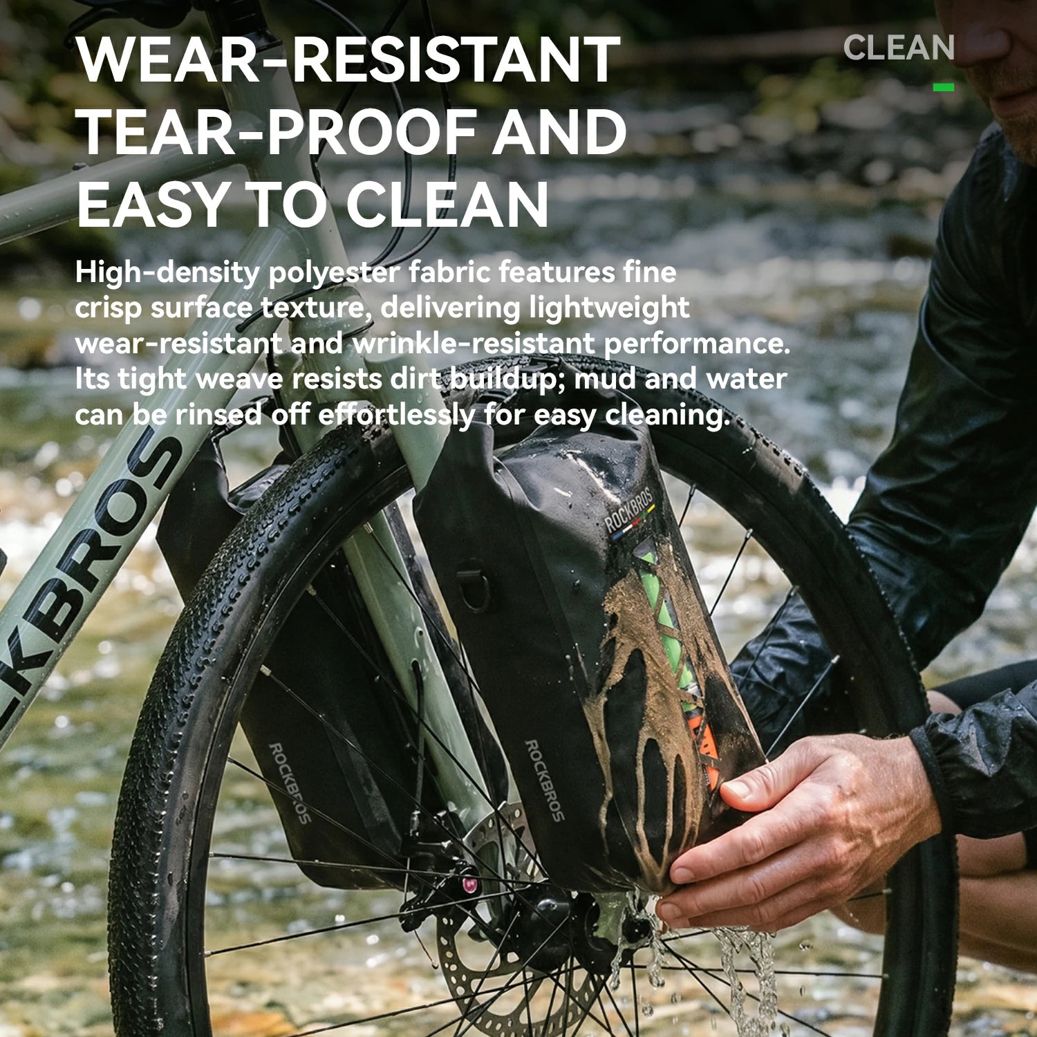 TL-171 4L 100%Waterproof Bike Fork Bag with Clear TPU Window ROAD TO SKY