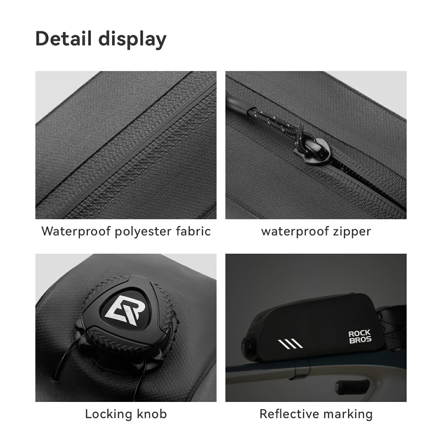 ROCKBROS Top Tube Bag Size Dimensions Reference