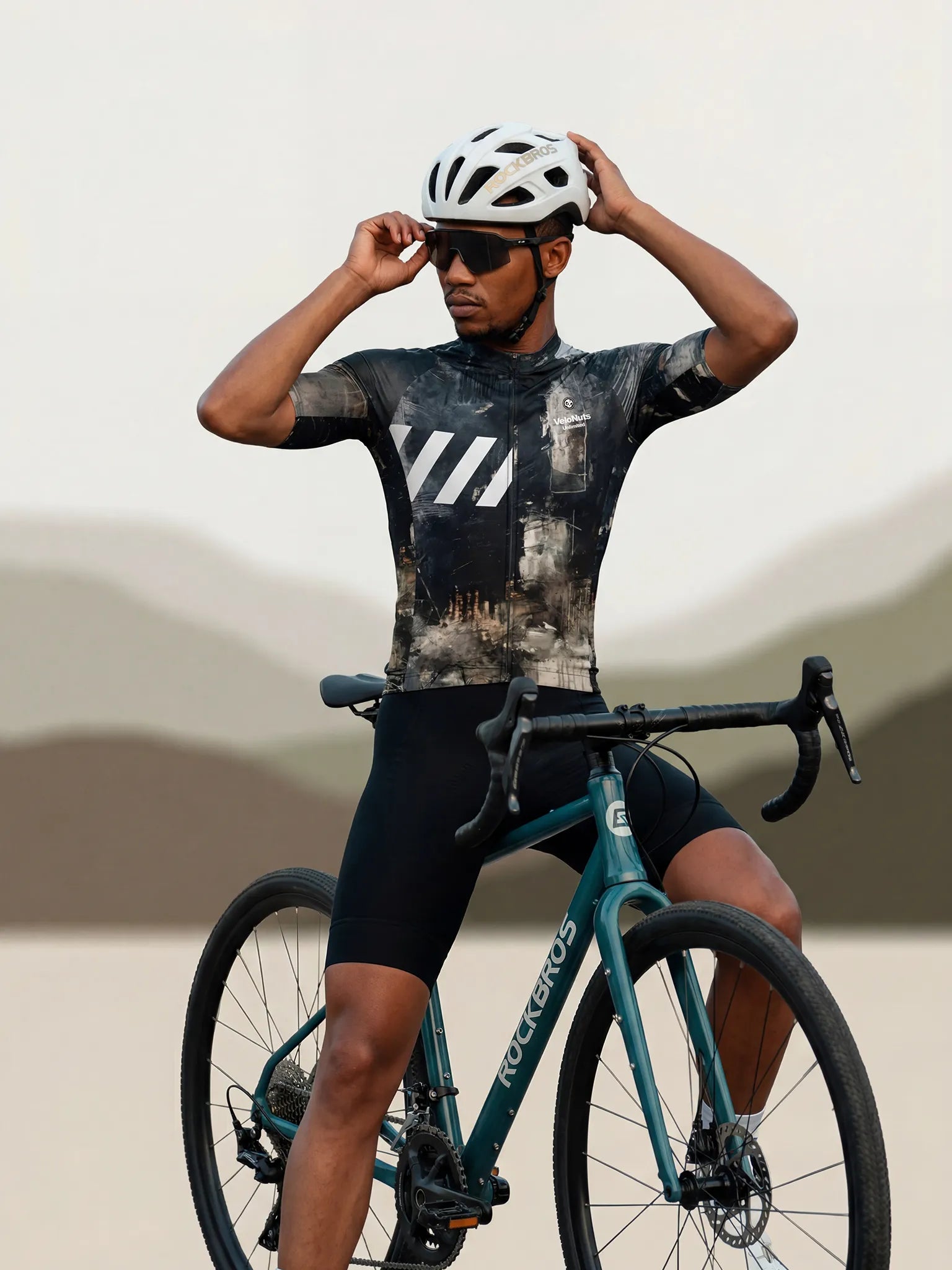 Men's Cycling Jersey Urban Camo#Type_Asphalt Echo