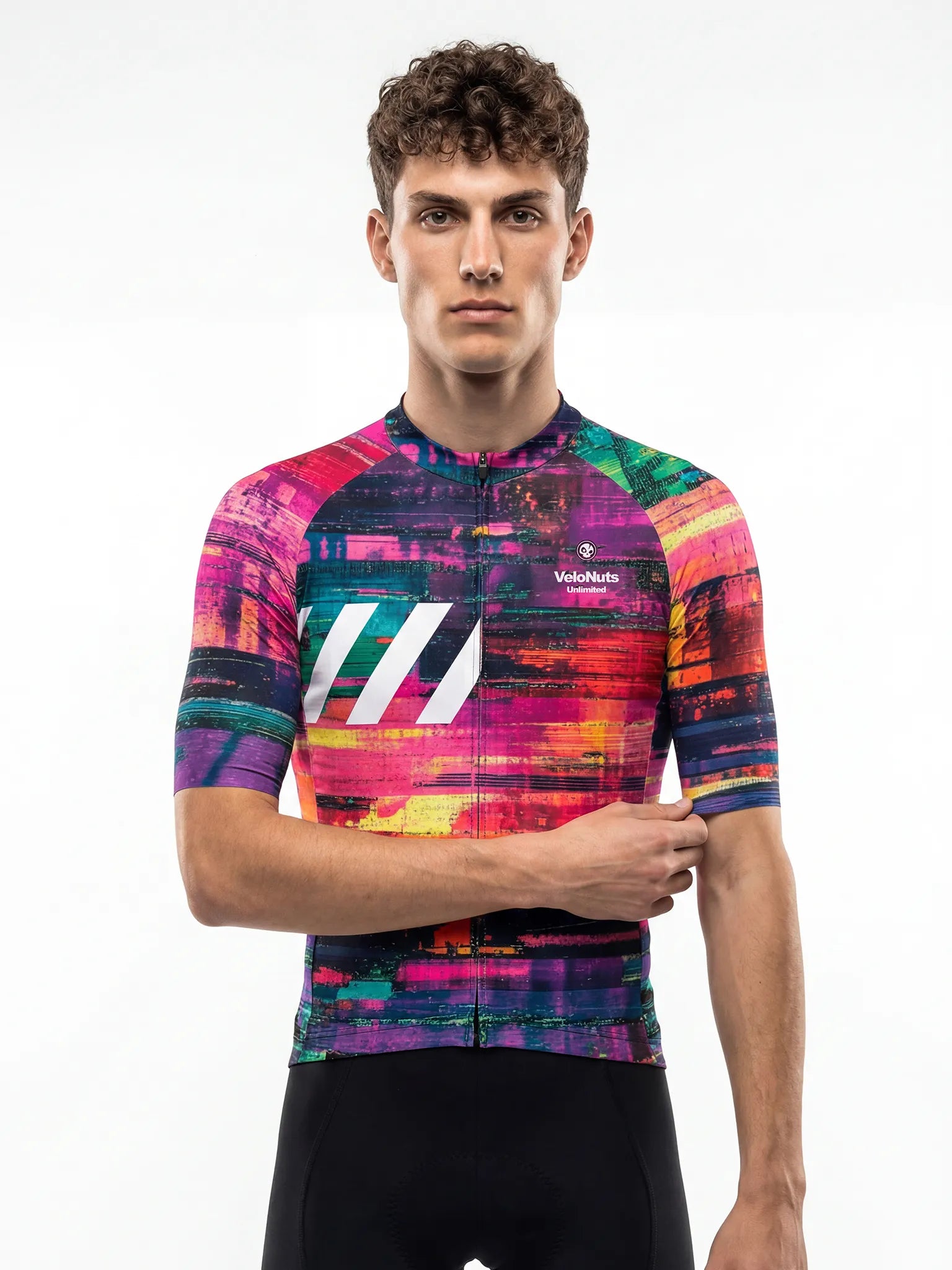 Men's Cycling Jersey Retro Signal#Type_Neon Glitch
